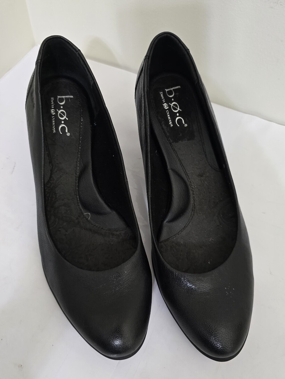 BOC born concept size 8.5 Classic Leather Comfort Cushioned Pumps Black